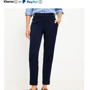 2P Loft Devlin Slim Sailor Pants Navy Blue
